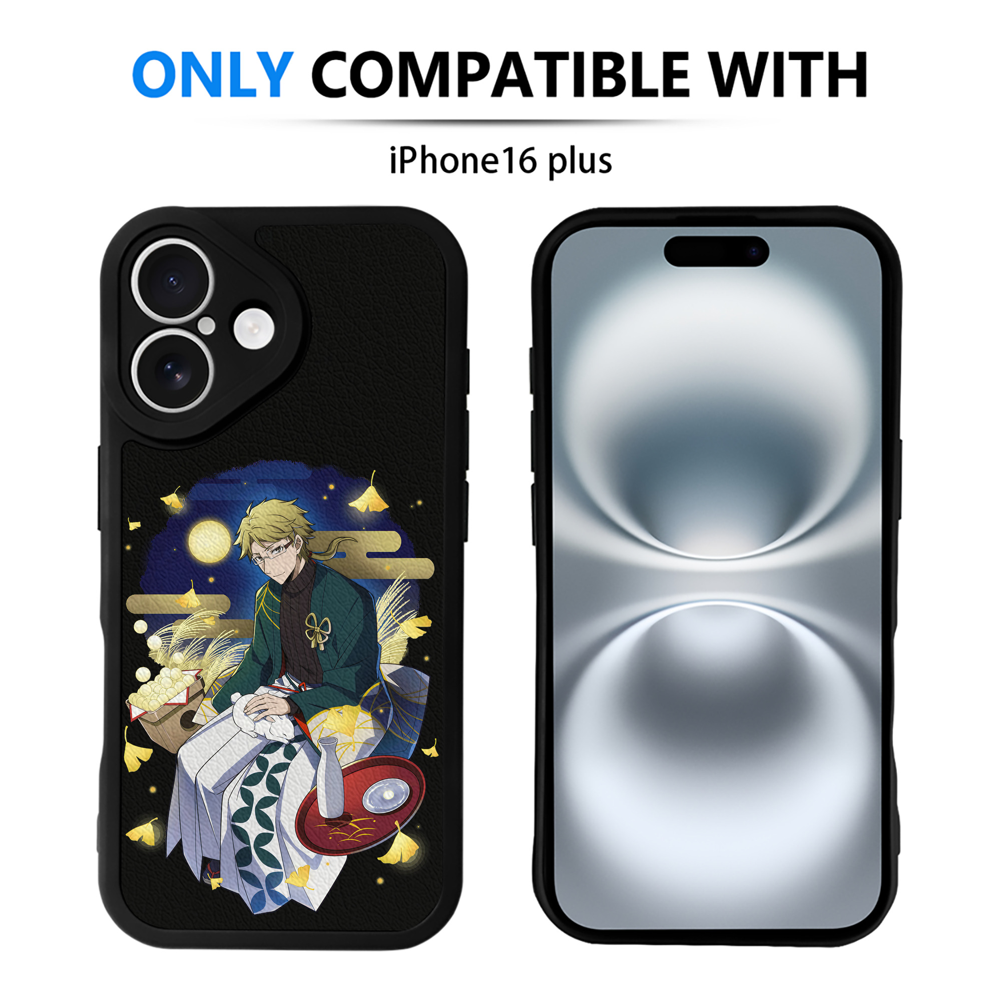 （画像用） 文豪ストレイドッグス Bungo Stray Dogs 【iPhone 16シリーズ対応】シリコンスマホケース（レザー調） 材質：シリコン